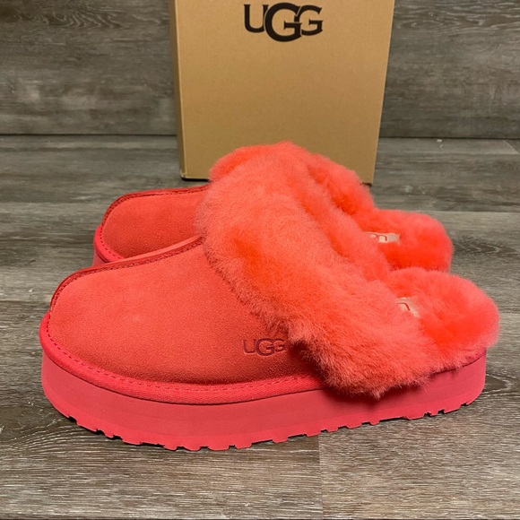 UGG | Disquette Platform Slippers In Hibiscus Pink NEW In Box - Picture 3 of 9